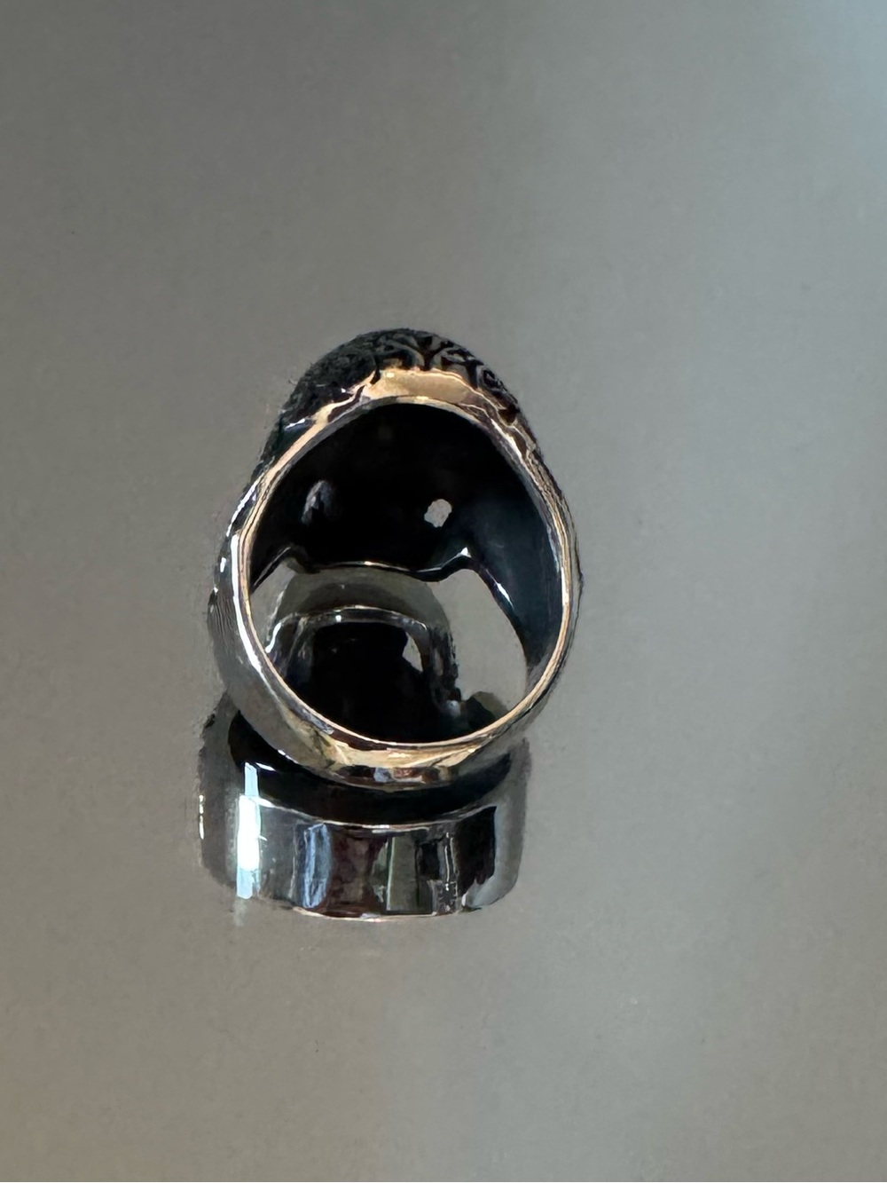 Sugar Skull Ring 316L Stainless Steel Gothic Biker Ring size 12 - Picture 12 of 12